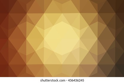 Dark orange polygonal illustration, which consist of triangles. Geometric background in Origami style with gradient. Triangular design for your business.