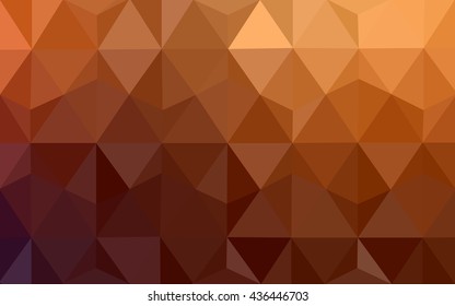 Dark orange polygonal illustration, which consist of triangles. Geometric background in Origami style with gradient. Triangular design for your business.