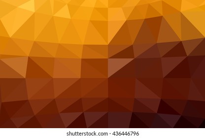 Dark orange polygonal illustration, which consist of triangles. Triangular design for your business. Geometric background in Origami style with gradient.