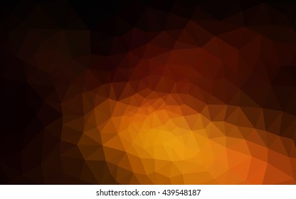 Dark orange polygonal illustration, which consist of triangles. Geometric background in Origami style with gradient. Triangular design for your business.