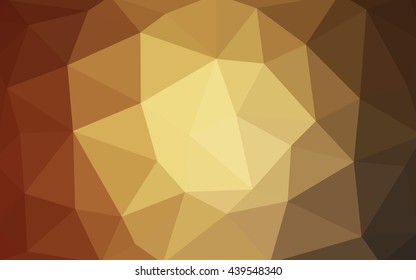 Dark orange polygonal illustration, which consist of triangles. Triangular design for your business. Geometric background in Origami style with gradient.