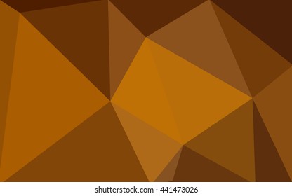 Dark orange polygonal illustration, which consist of triangles. Geometric background in Origami style with gradient. Triangular design for your business.