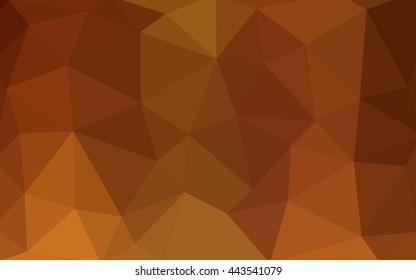 Dark orange polygonal illustration, which consist of triangles. Triangular design for your business. Geometric background in Origami style with gradient.
