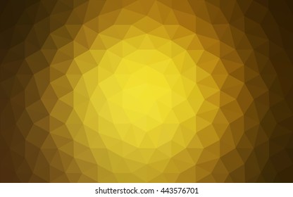 Dark orange polygonal illustration, which consist of triangles. Geometric background in Origami style with gradient. Triangular design for your business.