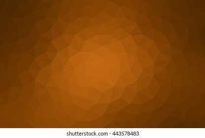 Dark orange polygonal illustration, which consist of triangles. Geometric background in Origami style with gradient. Triangular design for your business.