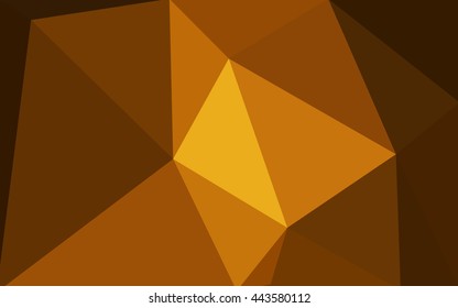 Dark orange polygonal illustration, which consist of triangles. Geometric background in Origami style with gradient. Triangular design for your business.