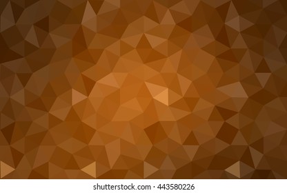Dark orange polygonal illustration, which consist of triangles. Geometric background in Origami style with gradient. Triangular design for your business.