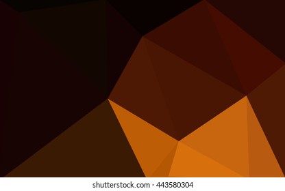 Dark orange polygonal illustration, which consist of triangles. Geometric background in Origami style with gradient. Triangular design for your business.