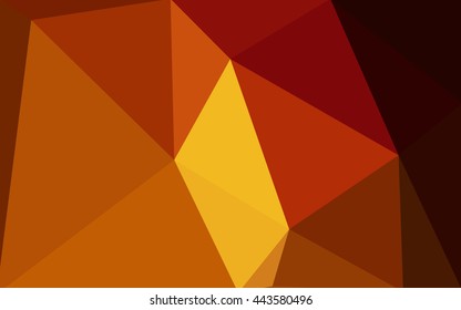 Dark orange polygonal illustration, which consist of triangles. Geometric background in Origami style with gradient. Triangular design for your business.