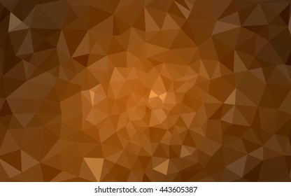 Dark orange polygonal illustration, which consist of triangles. Geometric background in Origami style with gradient. Triangular design for your business.