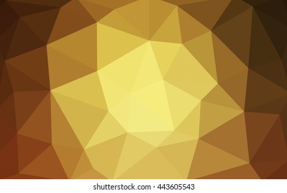 Dark orange polygonal illustration, which consist of triangles. Triangular design for your business. Geometric background in Origami style with gradient.