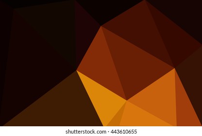 Dark orange polygonal illustration, which consist of triangles. Geometric background in Origami style with gradient. Triangular design for your business.