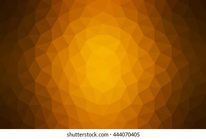 Dark orange polygonal illustration, which consist of triangles. Geometric background in Origami style with gradient. Triangular design for your business.