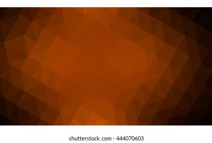 Dark orange polygonal illustration, which consist of triangles. Geometric background in Origami style with gradient. Triangular design for your business.