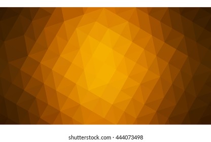 Dark orange polygonal illustration, which consist of triangles. Geometric background in Origami style with gradient. Triangular design for your business.