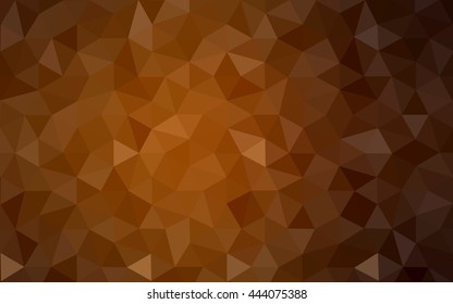 Dark orange polygonal illustration, which consist of triangles. Geometric background in Origami style with gradient. Triangular design for your business.