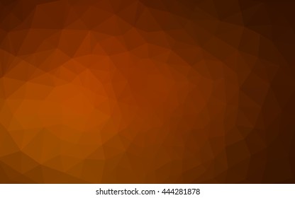 Dark orange polygonal illustration, which consist of triangles. Geometric background in Origami style with gradient. Triangular design for your business.