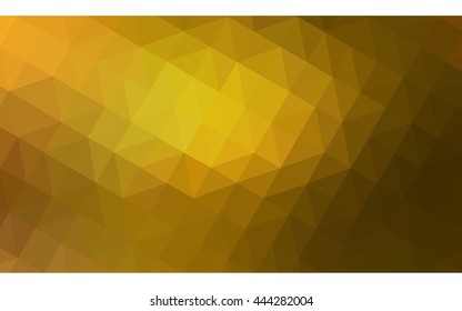 Dark orange polygonal illustration, which consist of triangles. Geometric background in Origami style with gradient. Triangular design for your business.