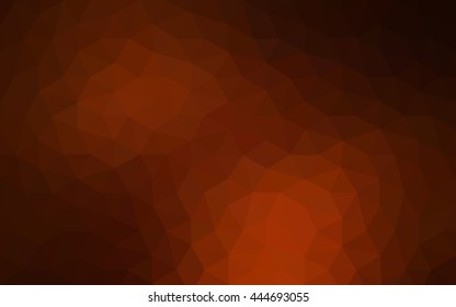 Dark orange polygonal illustration, which consist of triangles. Geometric background in Origami style with gradient. Triangular design for your business.