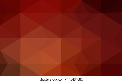 Dark orange polygonal illustration, which consist of triangles. Geometric background in Origami style with gradient. Triangular design for your business.