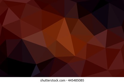 Dark orange polygonal illustration, which consist of triangles. Triangular design for your business. Geometric background in Origami style with gradient.