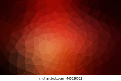Dark orange polygonal illustration, which consist of triangles. 