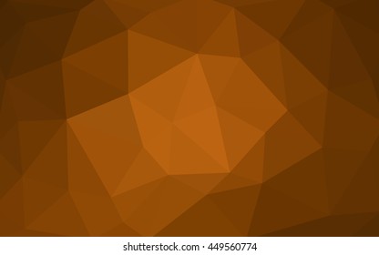 Dark orange polygonal illustration, which consist of triangles. Triangular design for your business. Geometric background in Origami style with gradient.