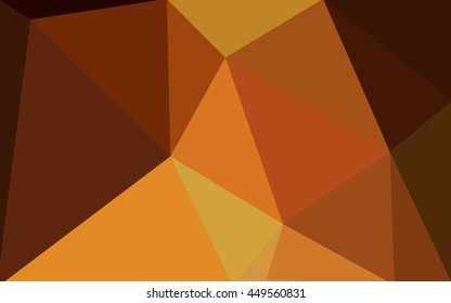 Dark orange polygonal illustration, which consist of triangles. Geometric background in Origami style with gradient. Triangular design for your business.