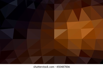 Dark orange polygonal illustration, which consist of triangles. Triangular design for your business. Geometric background in Origami style with gradient.