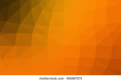 Dark orange polygonal illustration, which consist of triangles. Triangular design for your business. Geometric background in Origami style with gradient.
