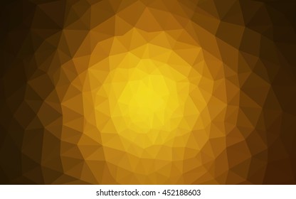 Dark orange polygonal illustration, which consist of triangles. 