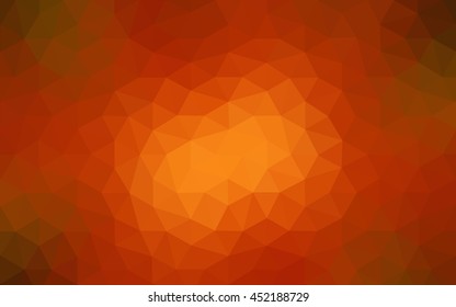 Dark orange polygonal illustration, which consist of triangles. 