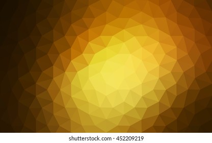 Dark orange polygonal illustration, which consist of triangles. 