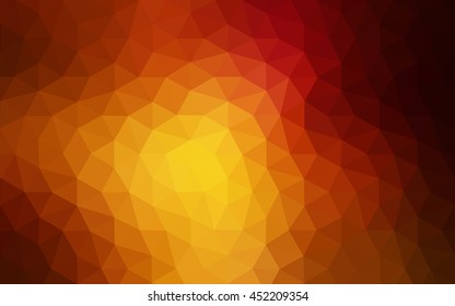 Dark orange polygonal illustration, which consist of triangles.