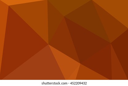 Dark orange polygonal illustration, which consist of triangles. 
