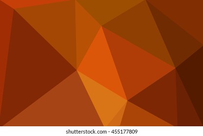 Dark orange polygonal illustration, which consist of triangles. Geometric background in Origami style with gradient. Triangular design for your business.