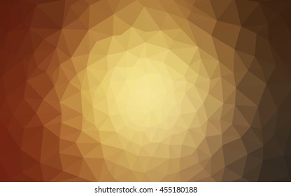 Dark orange polygonal illustration, which consist of triangles. Geometric background in Origami style with gradient. Triangular design for your business.