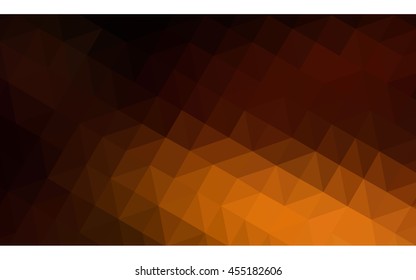 Dark orange polygonal illustration, which consist of triangles. Geometric background in Origami style with gradient. Triangular design for your business.
