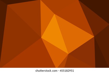 Dark orange polygonal illustration, which consist of triangles. Geometric background in Origami style with gradient. Triangular design for your business.