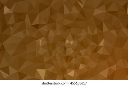 Dark orange polygonal illustration, which consist of triangles. Geometric background in Origami style with gradient. Triangular design for your business.