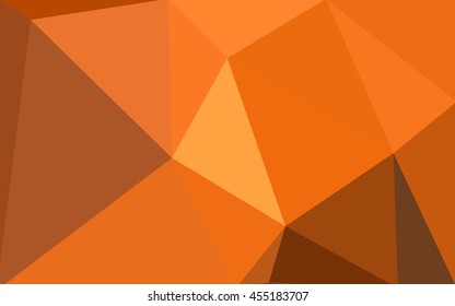 Dark orange polygonal illustration, which consist of triangles. Geometric background in Origami style with gradient. Triangular design for your business.