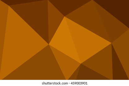 Dark orange polygonal illustration, which consist of triangles. Geometric background in Origami style with gradient. Triangular design for your business.