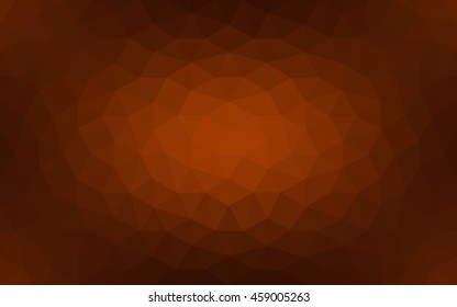 Dark orange polygonal illustration, which consist of triangles. Geometric background in Origami style with gradient. Triangular design for your business.