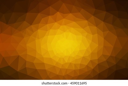 Dark orange polygonal illustration, which consist of triangles. Geometric background in Origami style with gradient. Triangular design for your business.