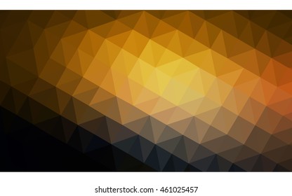 Dark orange polygonal illustration, which consist of triangles. Geometric background in Origami style with gradient. Triangular design for your business.