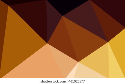 Dark orange polygonal illustration, which consist of triangles. Geometric background in Origami style with gradient. Triangular design for your business.