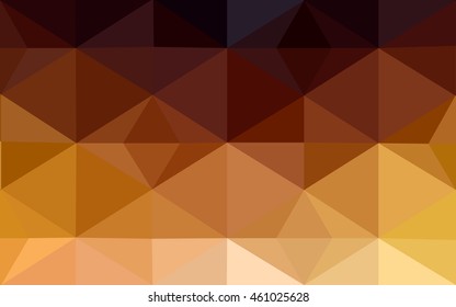 Dark orange polygonal illustration, which consist of triangles. Geometric background in Origami style with gradient. Triangular design for your business.