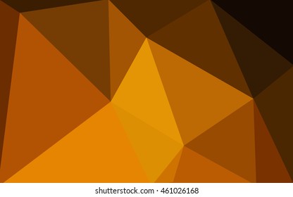 Dark orange polygonal illustration, which consist of triangles. Geometric background in Origami style with gradient. Triangular design for your business.