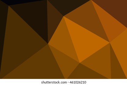 Dark orange polygonal illustration, which consist of triangles. Geometric background in Origami style with gradient. Triangular design for your business.