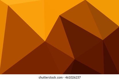 Dark orange polygonal illustration, which consist of triangles. Geometric background in Origami style with gradient. Triangular design for your business.